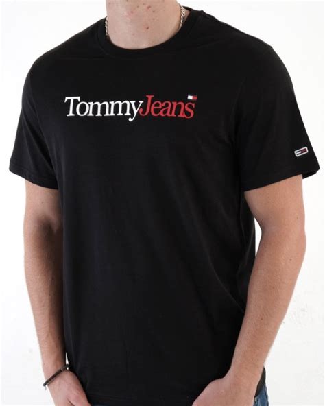 Tommy Jeans Logo T-shirt Black - 80s Casual Classics