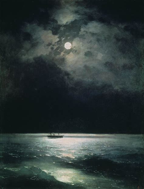 The Black Sea at night - Ivan Aivazovsky - WikiArt.org - encyclopedia ...