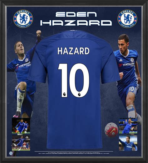 Soccer – Eden Hazard Signed & Framed Chelsea FC Jersey | Taylormade Memorabilia | Sports ...