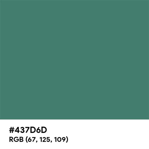 Bottle Green (Pantone) color hex code is #437D6D