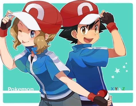 Ash and Serena Fan Art | AmourShipping | Pokemon luna y sol, Pokemon ...