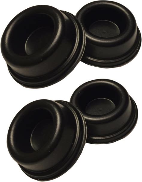 Rubber Door Stopper Bumpers (Pack of 4) Black - Made in USA - Self-Adhesive Wall Protectors ...