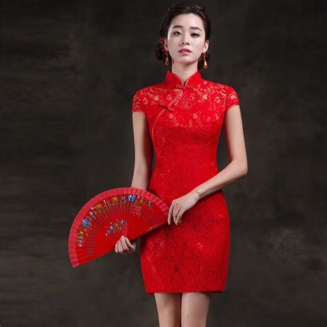 Aliexpress.com : Buy Bride Cheongsam Modern Dress Red Mini Qipao Short Chinese Traditional Dress ...