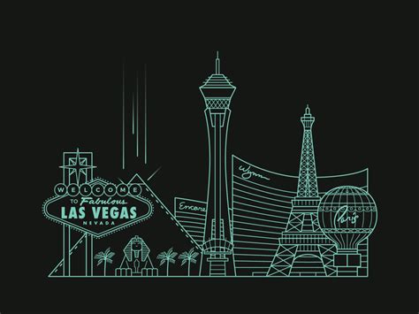 Las Vegas skyline by Tyler Barber on Dribbble