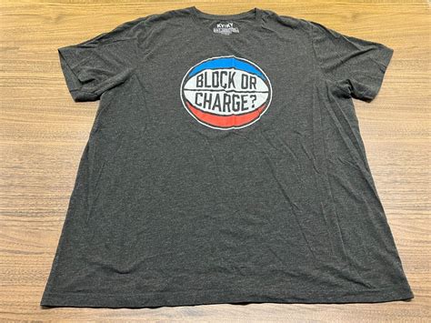 Rex Chapman “Block or Charge” Men’s Gray T-Shirt - KY for KY - 2XL | eBay