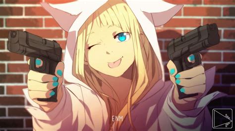 Blonde Anime Girl with Heckler & Koch USP | HD Wallpaper