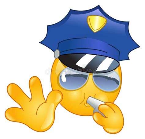 Emoticon De Emoji Da Polícia Ilustração do Vetor - Ilustração de bobina, sinal: 61793427