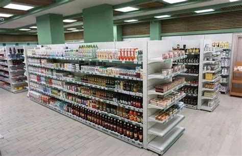 7 Feet Mild Steel Grocery Display Racks, For Supermarket, 6 Shelves, Rs ...