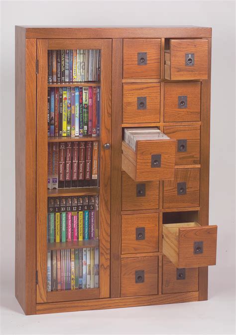 Leslie Dame Librarian?s Glass Door Multimedia Cabinet-Finish:Dark Oak - Walmart.com - Walmart.com