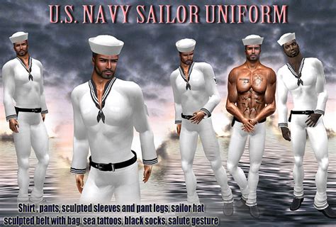 Second Life Marketplace - US Navy Sailor Uniform (sailor outfit for men)