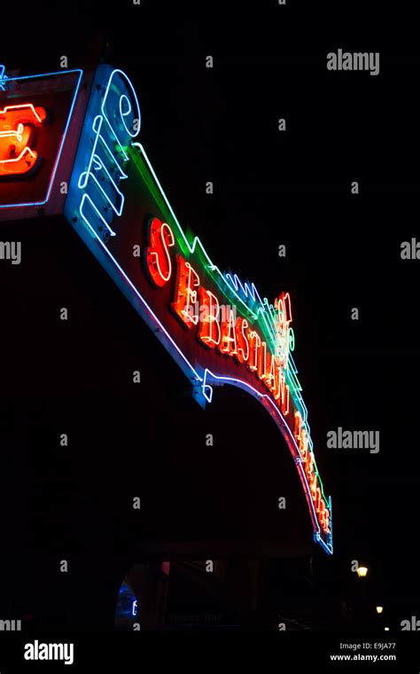 Neon Movie Theater Sign at night Stock Photo - Alamy