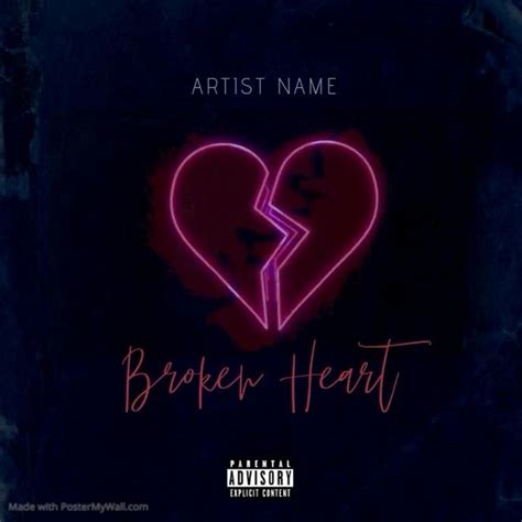 Copy of Broken Heart Mixtape/Album Cover Art Template Album Cover Design, Album Cover Art, Album ...