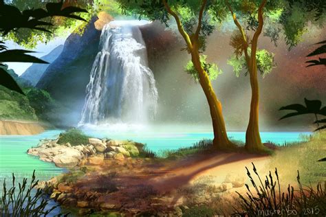 Waterfall by masterBo on DeviantArt | Anime scenery wallpaper, Episode interactive backgrounds ...