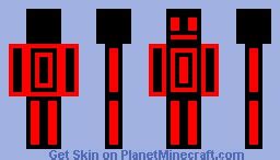 Red Endermann Skin Minecraft Skin