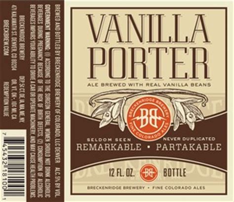 Breckenridge Brewery Vanilla Porter - Bottle / Can - Beer Syndicate