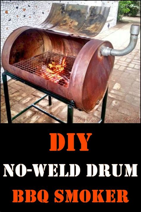 How To Build A Cool No-Weld Drum BBQ Smoker - Your Projects@OBN | Barbeque design, Bbq grill ...