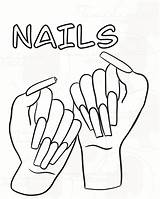 Nails Coloring Page Paint And Sip Art  Etsy sketch template