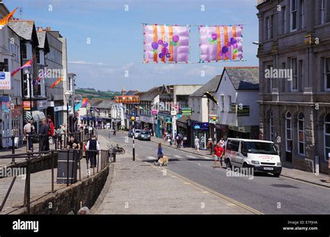 Penzance Cornwall town centre Stock Photo - Alamy