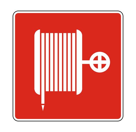 Fire Reel Hose Floor Sign on white background 2261244 Vector Art at Vecteezy