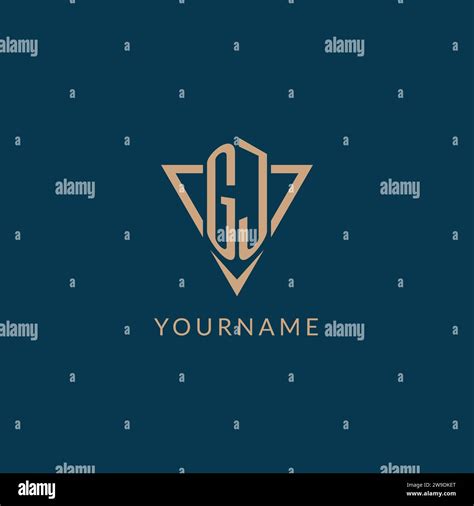 GJ logo initials triangle shape style, creative logo design vector ...