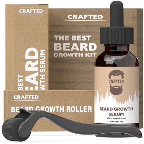 Ultimate Beard Growth Kit Basics - Fast Growth with Beard Growth Derma Roller + Beard Growth Oil ...