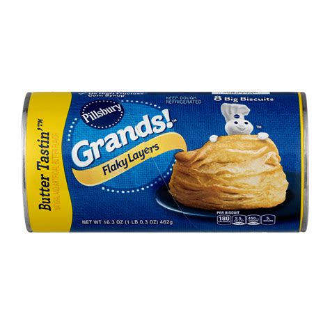 Pillsbury Grands! Flaky Layers Biscuits 16.3 Oz, 8 Count - Walmart.com