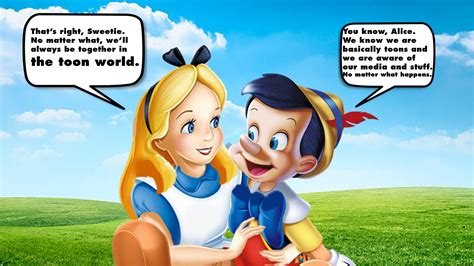 They are Indeed Toons - Pinocchio and Alice - disney crossover Fan Art (44597938) - Fanpop