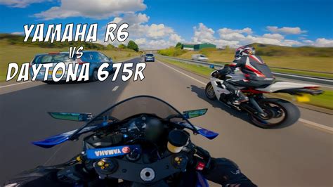 YAMAHA R6 VS DAYTONA 675R TOP SPEED! - YouTube