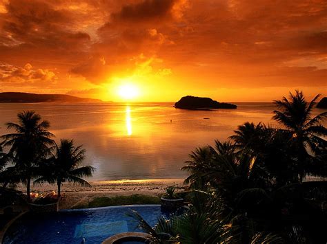 HD wallpaper: image, sunset Beach, top View | Wallpaper Flare