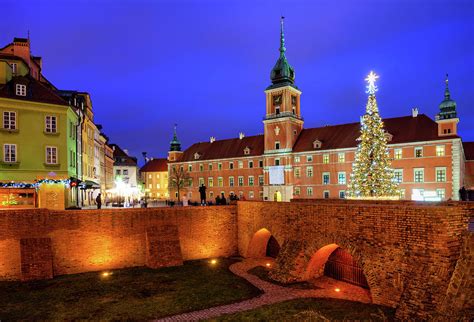 Old Town of Warsaw by Night Photograph by Artur Bogacki - Pixels