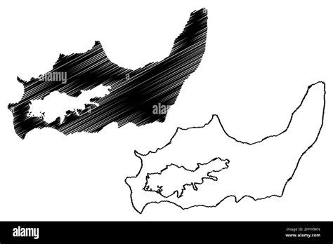 Great Inagua island (Commonwealth of The Bahamas, Cenrtal America) map vector illustration ...