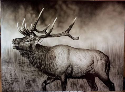 Canvass Elk Painting