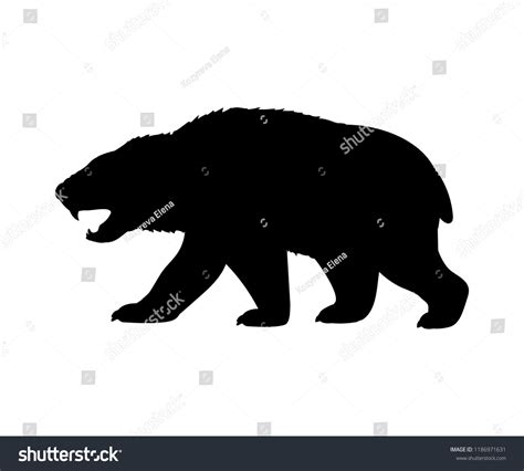 Amphicyonidae Bear Dogs Silhouette Extinct Mammal Stock Vector (Royalty ...