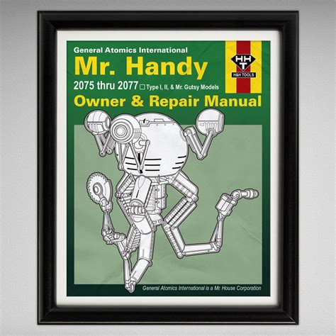 Fallout Mr Handy Owner and Repair Manual Cover 8x10 - Etsy