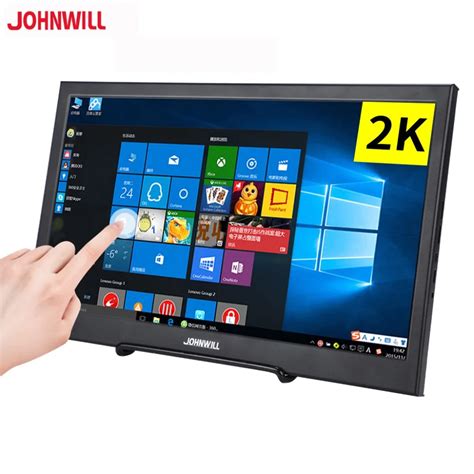 10.1" Ultralight HD LCD Portable Monitor 2K Display Touch Screen with USB HDMI Speaker port for ...