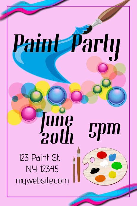 Paint Party Template | PosterMyWall