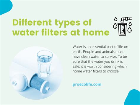 Different types of water filters at home | ProEcoLife