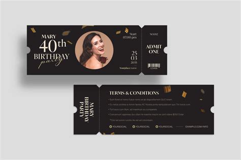 Birthday Party Ticket Template - BrandPacks