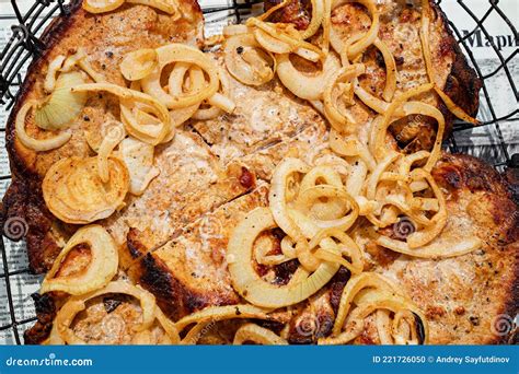 Fried Meat in Spices in a Special Baking Dish in Tandoor. Stock Photo ...