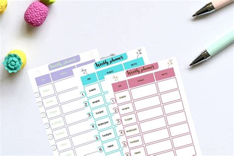 Canva Weekly Planner Templates. Graphic by M S for Digital Products · Creative Fabrica