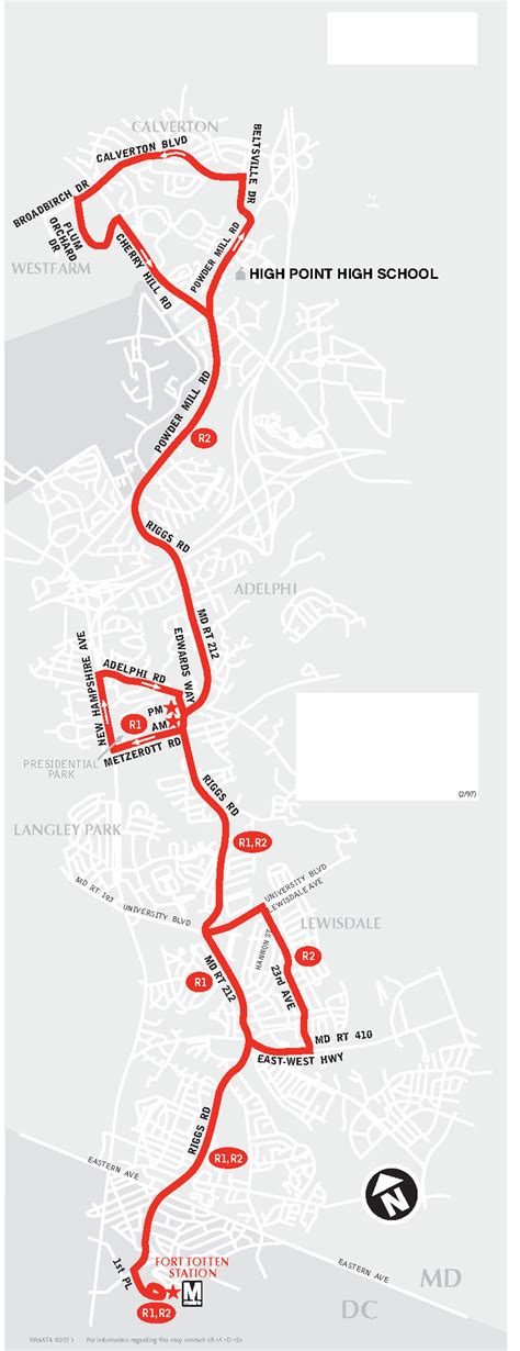 How to take the R2 Metrobus to High Point High School