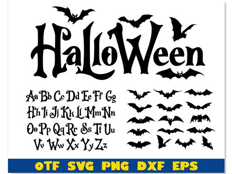 Halloween Bundle SVG | Halloween font otf, Bats SVG, Hallowe - Inspire ...