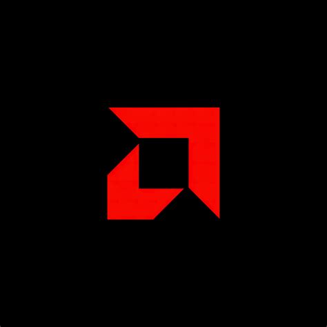 AMD Wallpaper 4K, Minimal logo, Black background