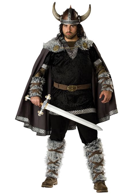 Mens Plus Size Viking Warrior Costume - Adult Vikings Costumes