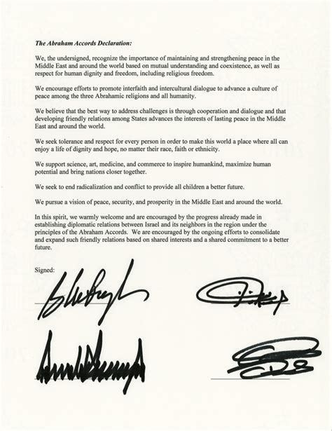 The Abraham Accords Declaration - newsi.co.za