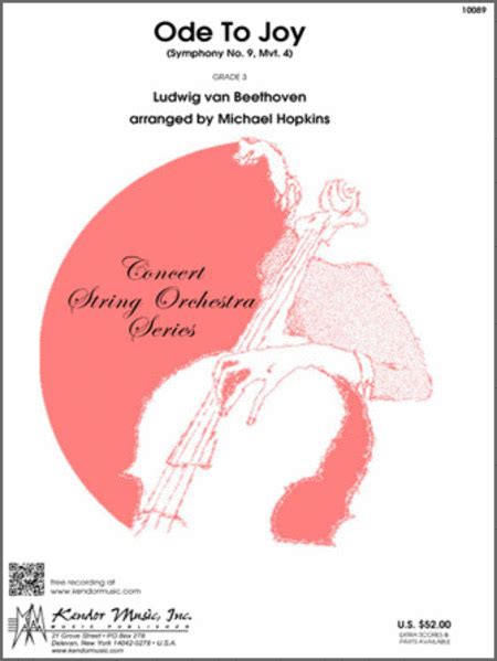 Ode To Joy (Symphony No. 9, Mvt. 4) By Ludwing Van Beethoven - Sheet Music For String Orchestra ...