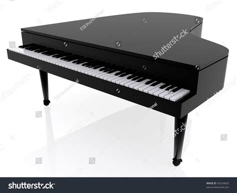 3d Black Piano Isolated Over White Stock Illustration 50224603 - Shutterstock