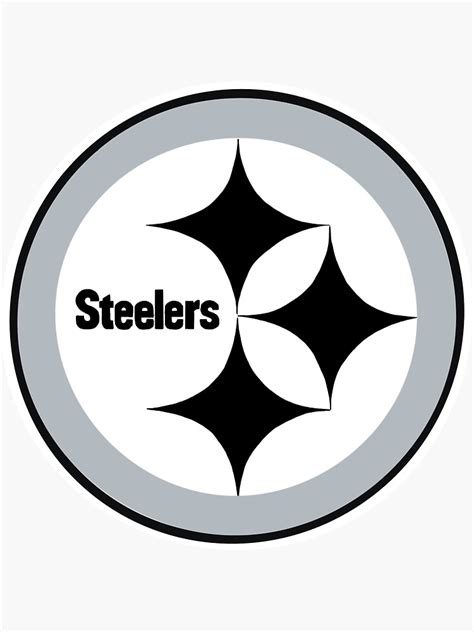 "Black and White Steeler Logo" Sticker for Sale by jjsocceruno | Redbubble