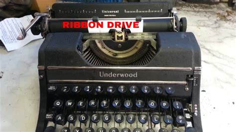 Underwood Universal Typewriter Ribbon Drive, Flush and Lube Gears & Pawls - YouTube