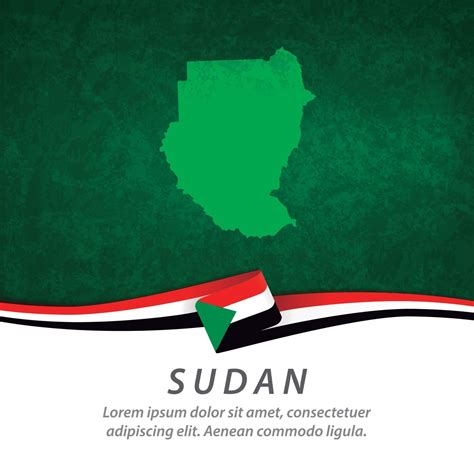 Sudan flag with map 2711443 Vector Art at Vecteezy